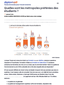 Quelles sont les métropoles préférées des étudiants ?